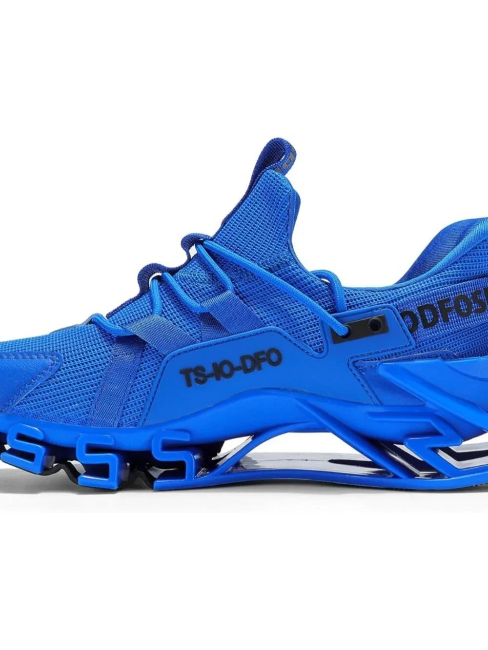 Women's Royal Blue Mesh Sneakers Athletic Running Walking Shoes Lace-up